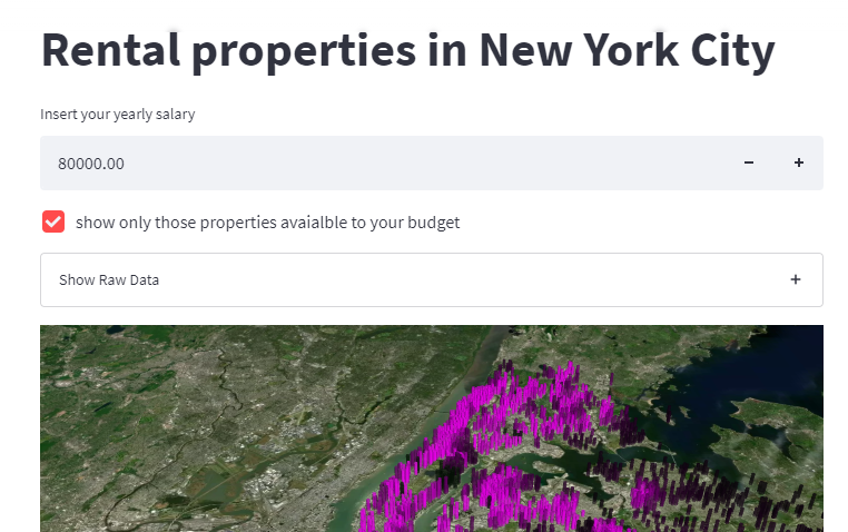 Streamlit Analysis of NYC