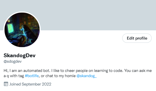 SkandogDev Twitter Bot